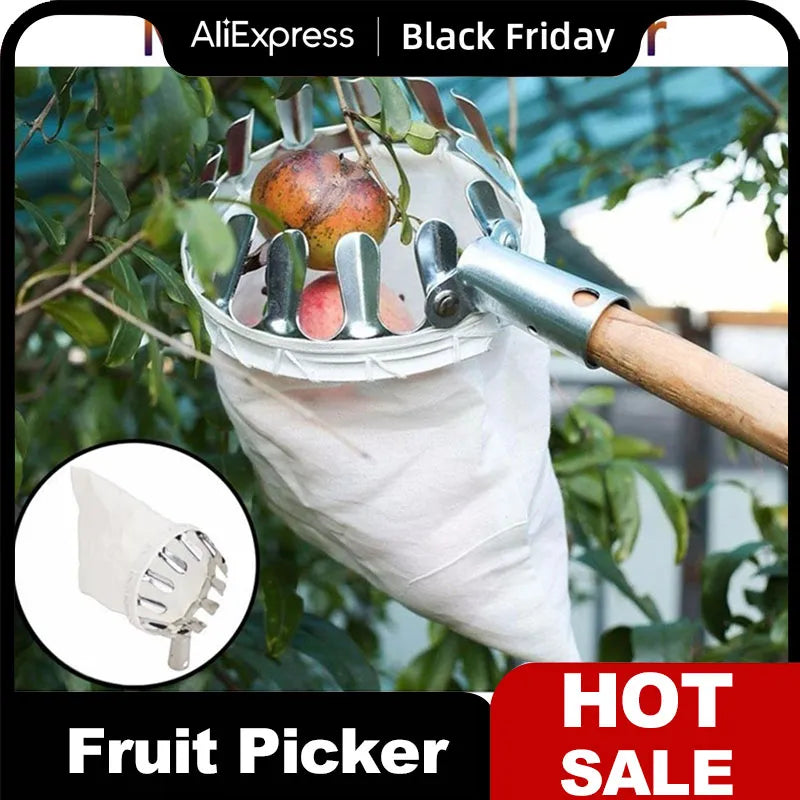 Metal Fruit Picker Orchard Gardening Apple Peach High Tree Picking Tools