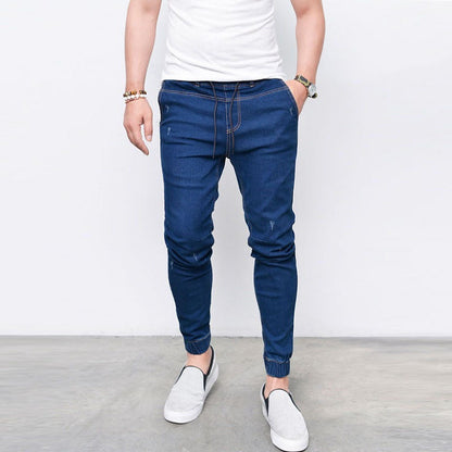 New Stylish Men Stretch Jeans Fit Denim Pants Joggers Jean's