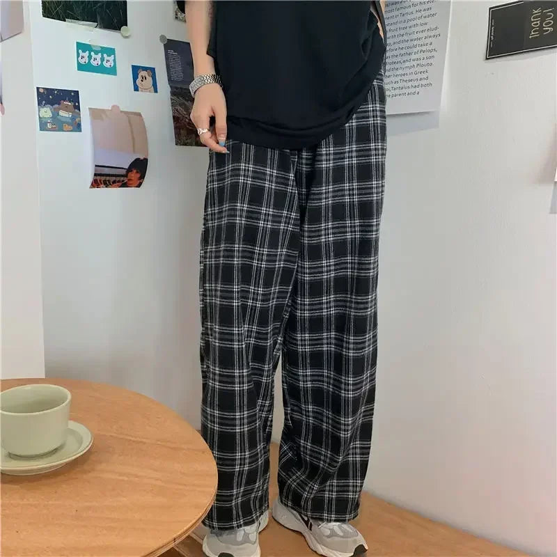 Summer/Winter Plaid Pants Men S-3xl Casual Straight Trousers for Male