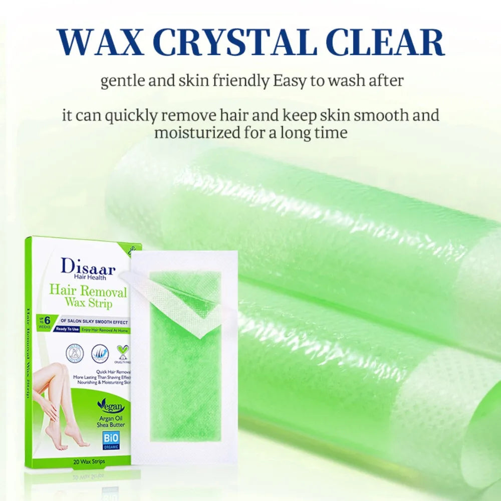 20Pcs/Set Hair Removal Wax Paper Professional Non-Permanent Depilatory Body