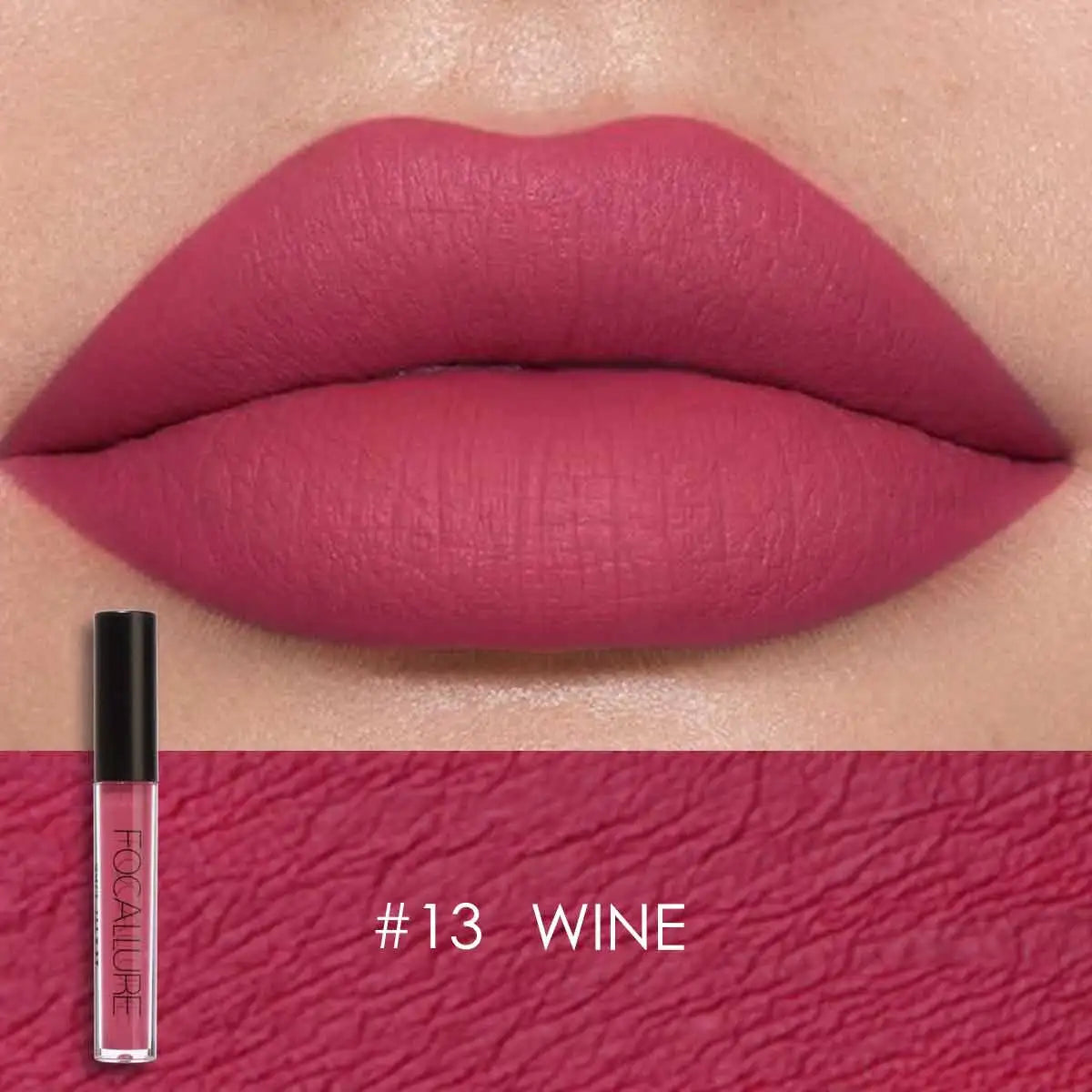 FOCALLURE Waterproof Matte Liquid Lipstick Long-Lasting Lip Tint Nude Lipgloss