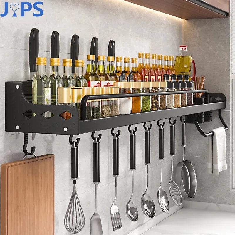 Kitchen Spice Rack Multifunctional Storage Rack Knife Spoon Spice Organizer