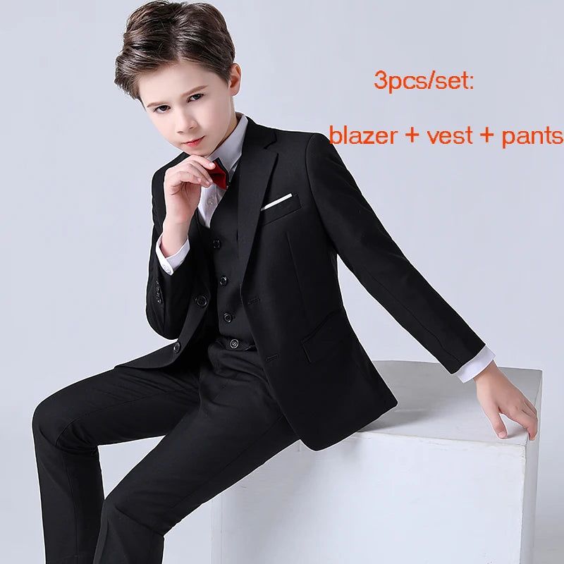 Formal Boys Dress Suit Flower Spring Autumn Child Wedding Party