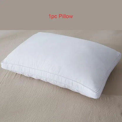 J7 White Soft Feather Fabric Pillow Sleep Pillow  Stretch Neck Pillow