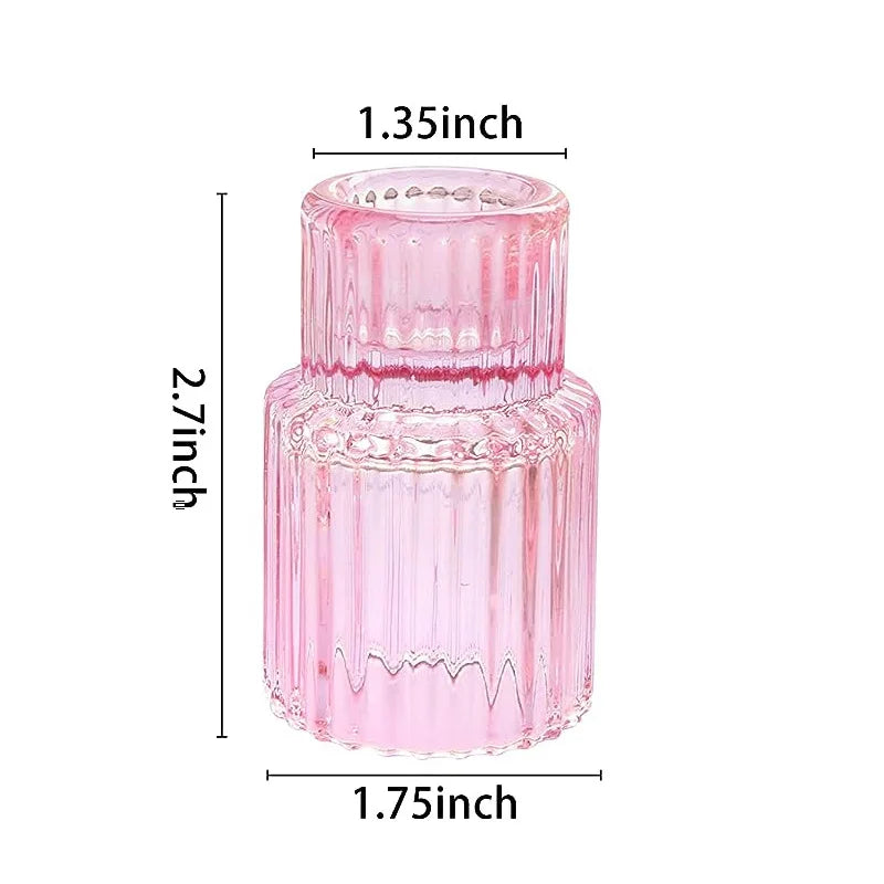 Creative Glass Candle Holder Table Candle Stand Transparent Glass