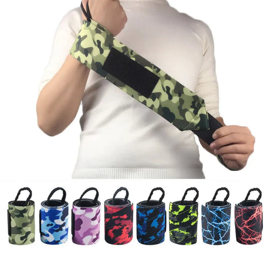 2Pcs Camouflage Neoprene Weightlifting Wrist Wrapping Support Fitness