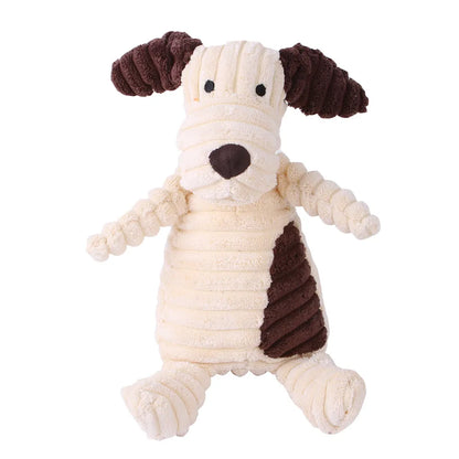 Plush Dog Toys Corduroy for Small Medium Dogs Animal Dog Squeaky Toy