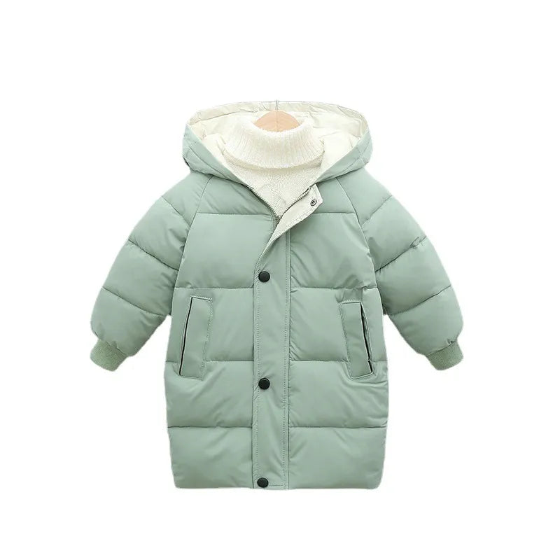 2-12y Kids Down Long Outerwear Winter Clothes Teen Boys Girls