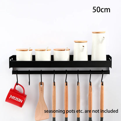 Wall-Mount Spice Racks Utensil Spoon Hanger Hook Kitchen Gadgets Accessories