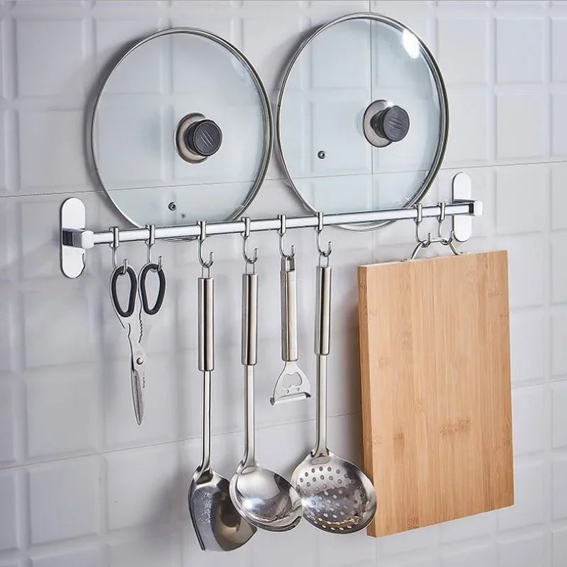 Punch-Free Hook Racks Kitchen Storage Rack Knife Wall Hanging Storage