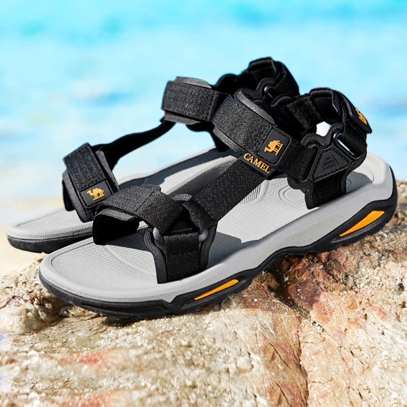 GOLDEN CAMEL Outdoor Men Sandals Summer Anti-Slip Beach Sandal for Men