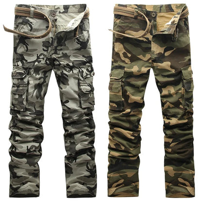 Spring Autumn Men Cargo Pants Cotton High Quality Camouflage Straight