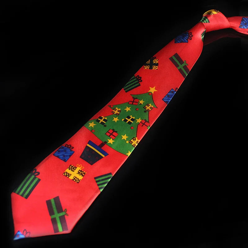 Novelty Design Christmas Ties Red Good Quality Printed Necktie Halloween