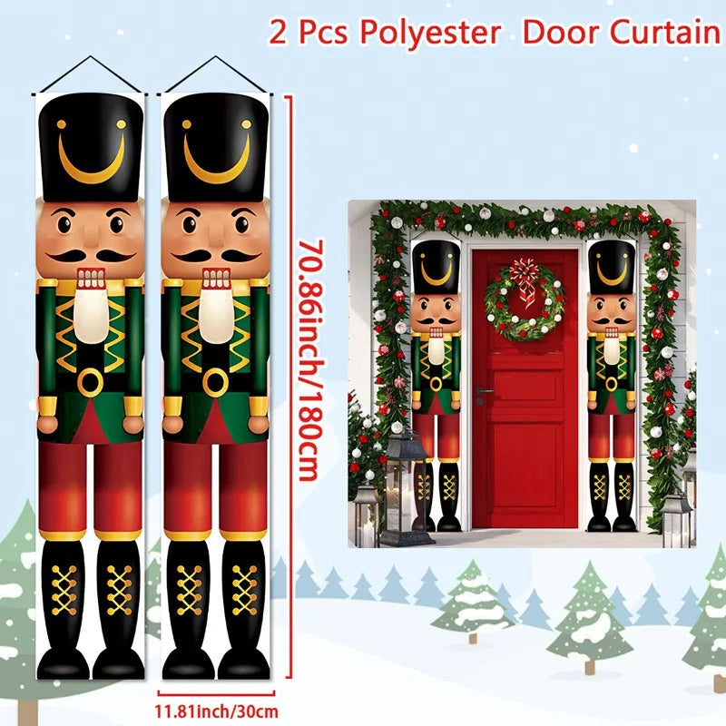 Christmas Door Decoration 2024 Merry Christmas Banner Decor for Home