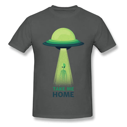 UFO Alien Tee Shirts Men Take Me Home Hipster Big Size Mens T-Shirt