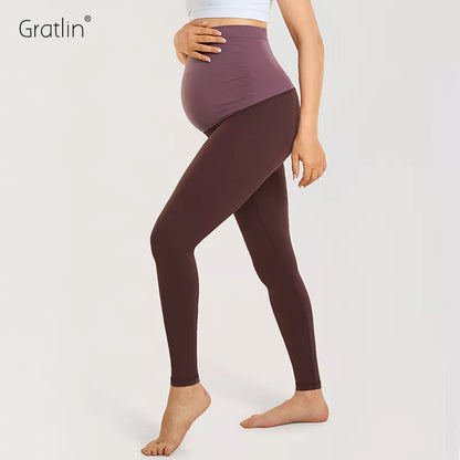 Soft Maternity Leggings Over the Belly Work Pants Women Leggings for Pregnancy