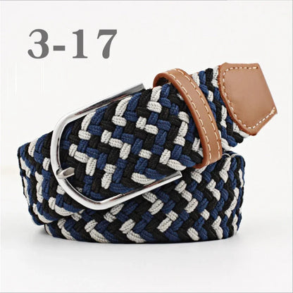 ZLD 60 Colors Female Casual Knitted Pin Buckle Men Belt