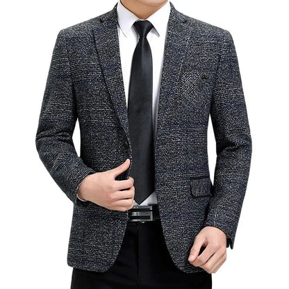 Batmo 2023 New Arrival High Quality Smart Plaid Casual Blazer Men,men's Casual