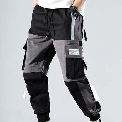 Streetwear Mens Multi Pockets Cargo Harem Pants Hip Hop Casual Male Track Pants