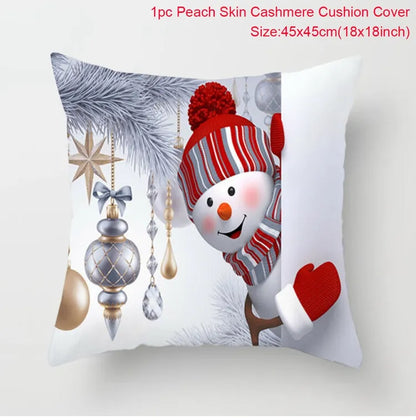 Merry Christmas Cushion Cover Christmas Decorations for Home 2024 Christmas