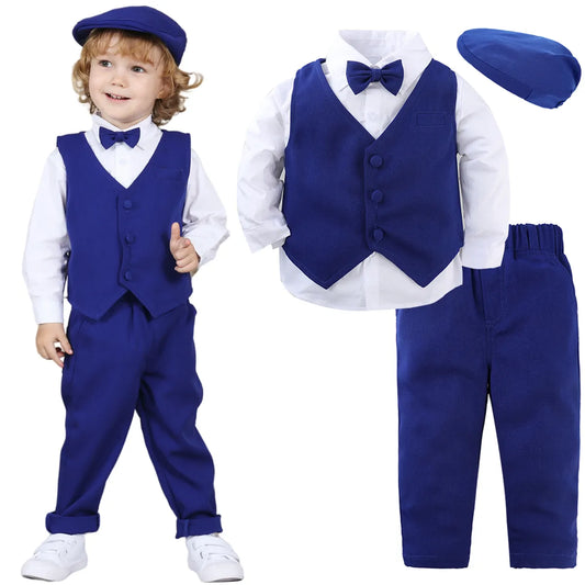 Boys Wedding Suit Baby Clothes Infant Birthday Party Gift Outfit Set