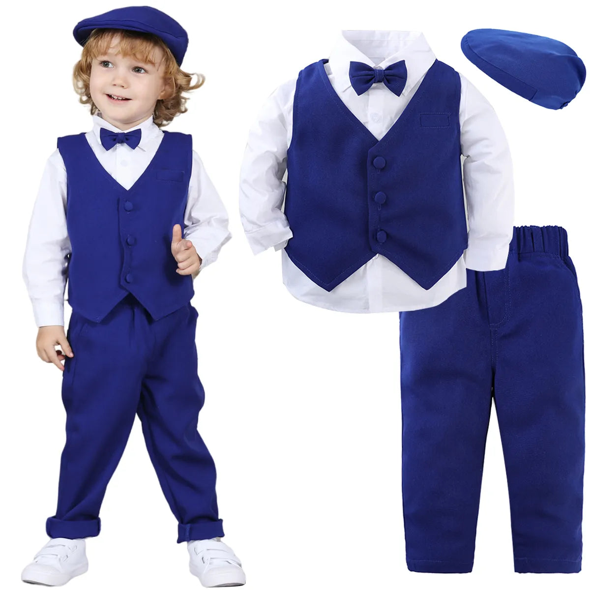 Boys Wedding Suit Baby Clothes Infant Birthday Party Gift Outfit Set