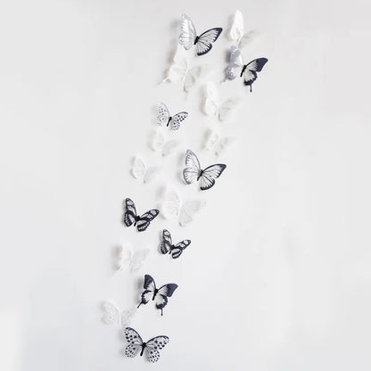 18Pcs/Set 3d Crystal Butterfly Wall Sticker Beautiful Butterflies Art