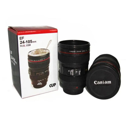 50/350ml Creative Camera Lens Mugs Stainless Steel Plastic Coffee Tea Cups