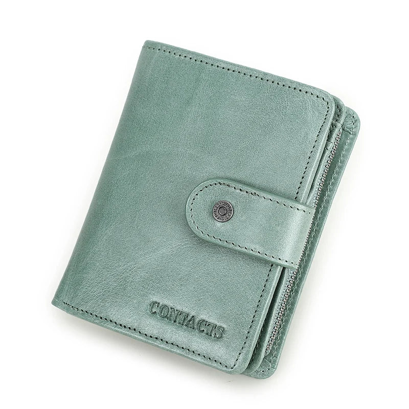 CONTACT'S Genuine Leather RFID Vintage Wallet Men