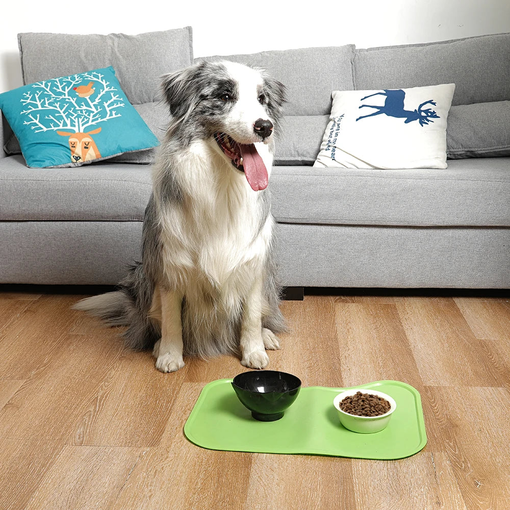 Pet Dog Food Mats Silicone Easy Clean Durable Pet Food Mats Waterproof