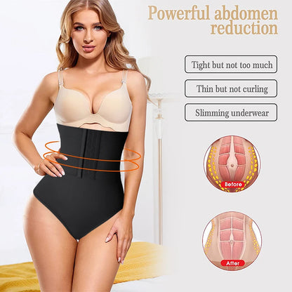 Women Waist Cincher Girdle Tummy Control Thong Panties Slimmer High Waist Body