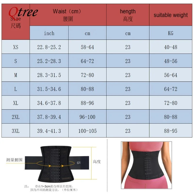 Qtree Waist Trainer for Women Hourglass Underbust Body Shaper With 7 Steel Bones