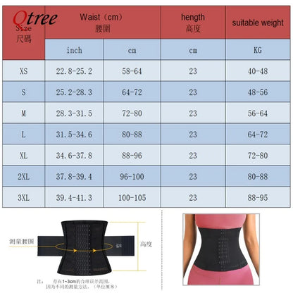 Qtree Waist Trainer for Women Hourglass Underbust Body Shaper With 7 Steel Bones