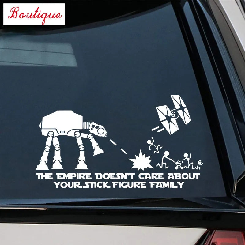 Waterproof Star Funny Empire Doesn't Care Rear Windshield Laptop Car Sticker