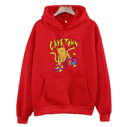 Cavetown Cat Hoodie Kawaii Cartoon Printed Sweatshirts Pullovers With Hooded