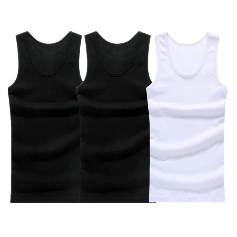 Man's Cotton Solid Seamless Underwear Brand Clothing Mens Sleeveless Tank Vest