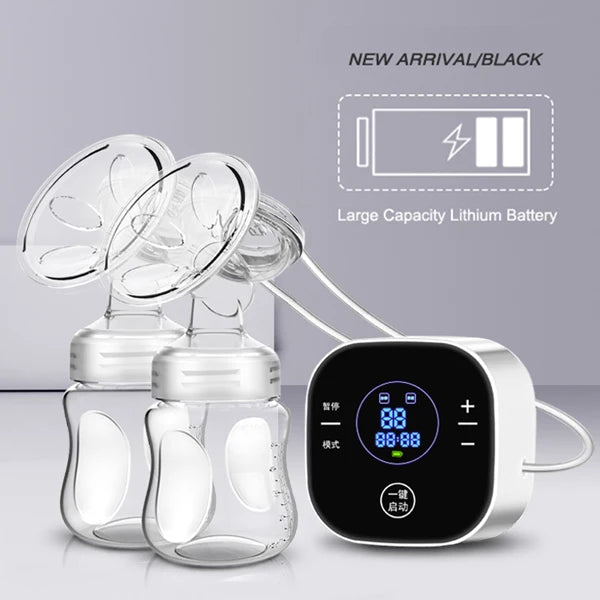 Electric Double Breast Pumps Breastfeeding Painless Portable Strong Suction