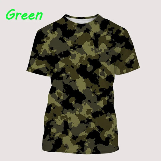 Summer Camouflage T Shirts Unisex T-Shirt Casual Short Sleeve