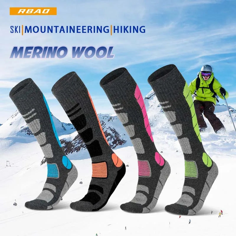 Merino Wool Thermal Socks Long Tube Outdoor Sports Thermal Socks Ski Hiking