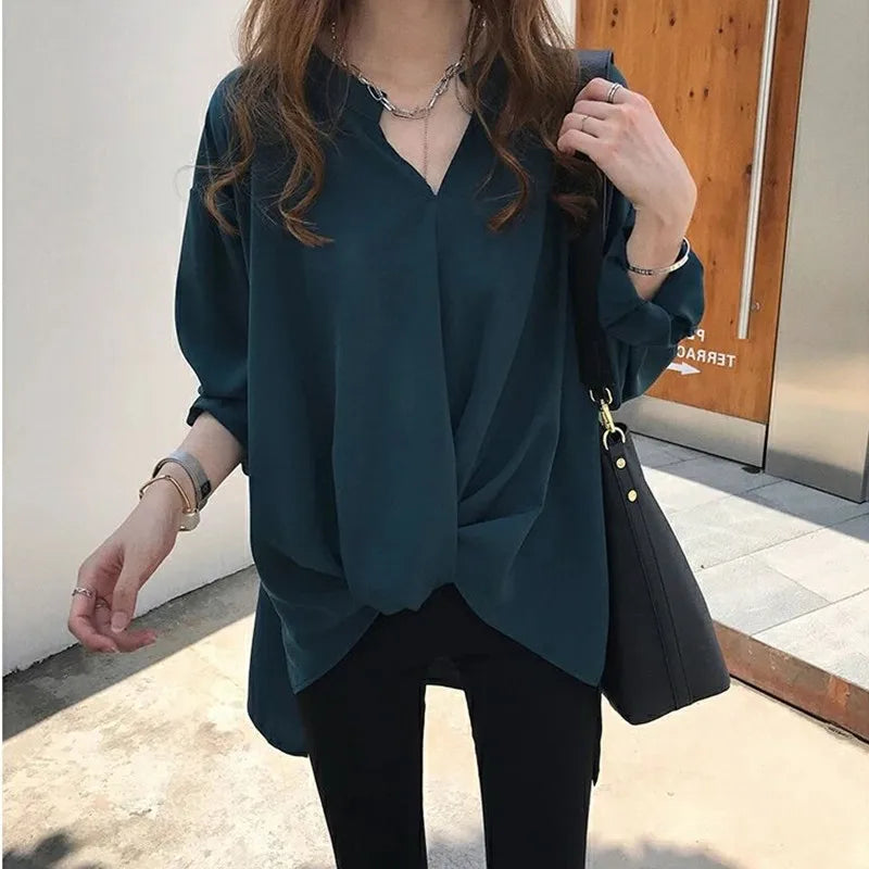 OL Office Long Sleeve 2022 Summer Women's Shirt Blouse for Women Blusas Womens