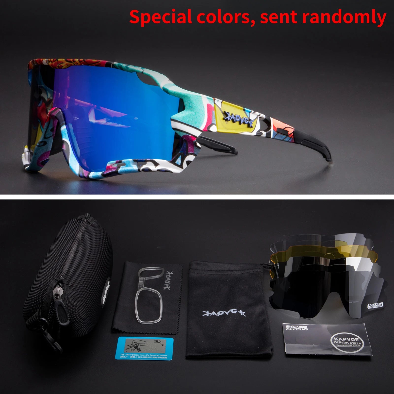 Cycling Glasses Men Sunglasses Bicycle Polaroid Photochromic 5 Lens Goggles