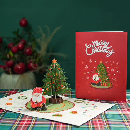 Merry Christmas Cards Christmas Tree Winter Gift Pop-Up Cards