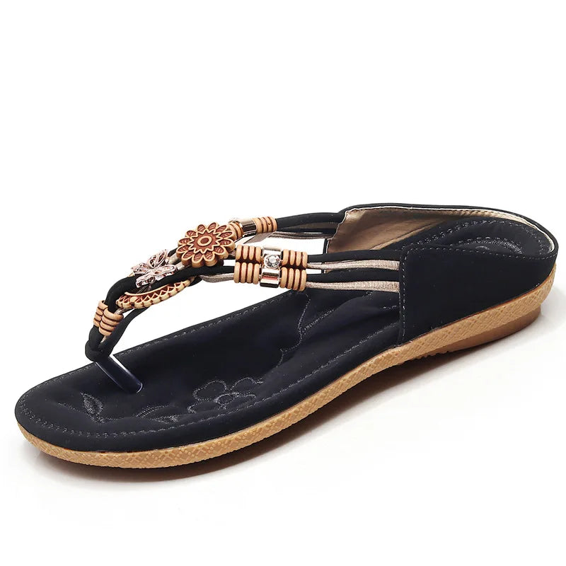 Flat Heel Sandals Summer Casual Single Shoes Woman Soft Bottom Slippers Sandals