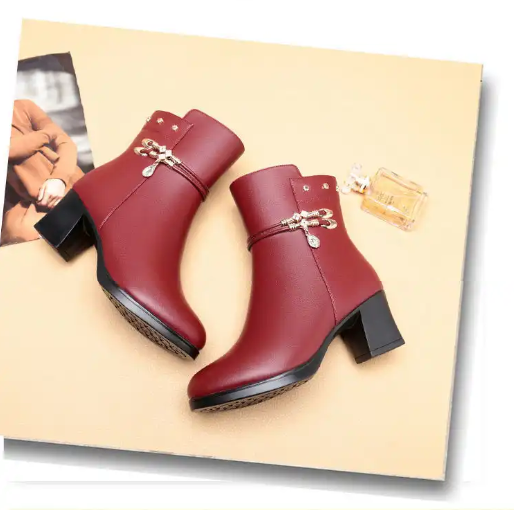 Winter Shoes for Women Soft Leather Thickened Boots for Women Snow Boots