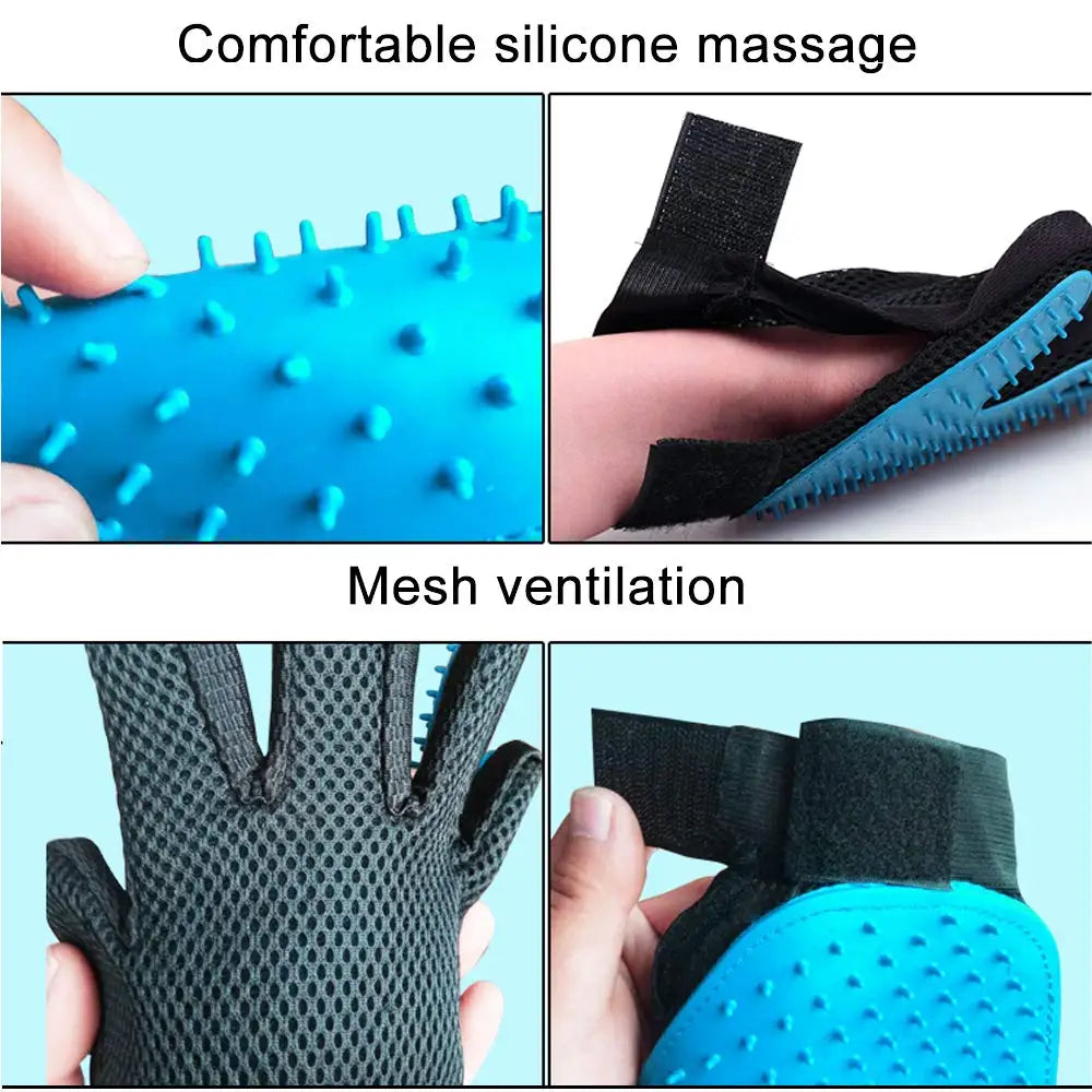 Pet Soft Silicone Dog Pet Brush Glove Grooming Brush Pet Grooming Glove Cat