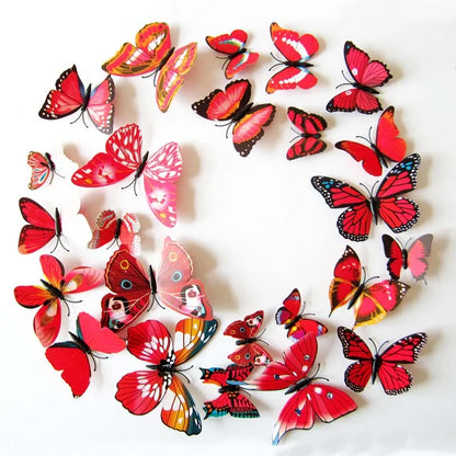 12Pcs Waterproof Wall Stickers Butterfly Wall Decals for Kids Room Wall Sticker