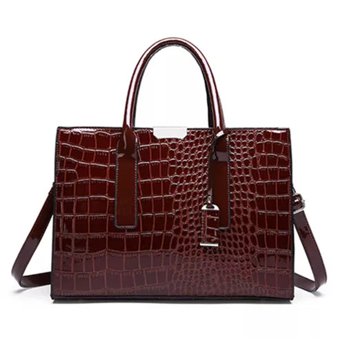 Luxury Womens Bags Designer Crocodile Pattern Shoulder Bag PU Leather