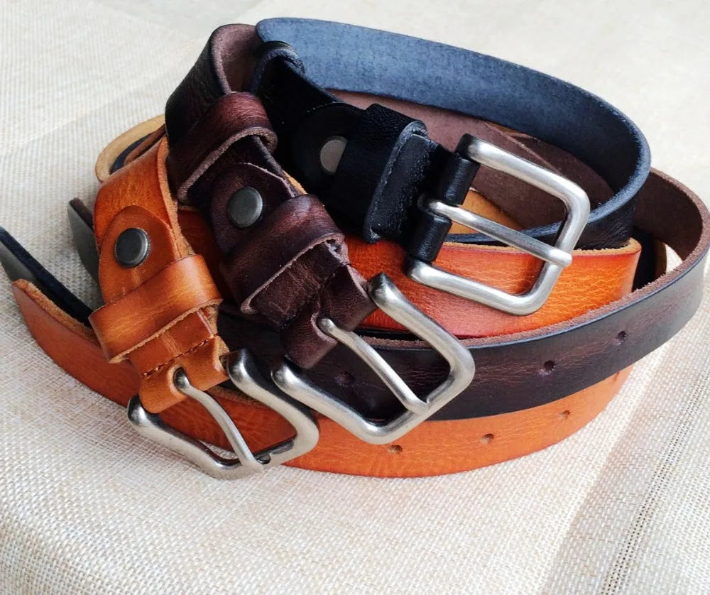 DKBLINS Fashion Kids Leather Belt Genuine Leather Distressed