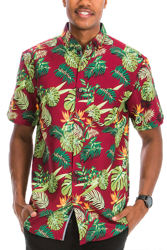 Digital Print Hawaiian Short Sleeve Shirt