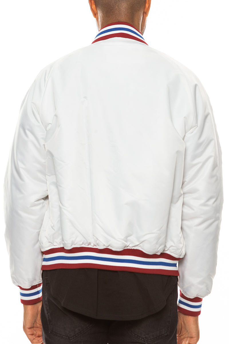 Classic Varsity Windbreaker Bomber Jacket